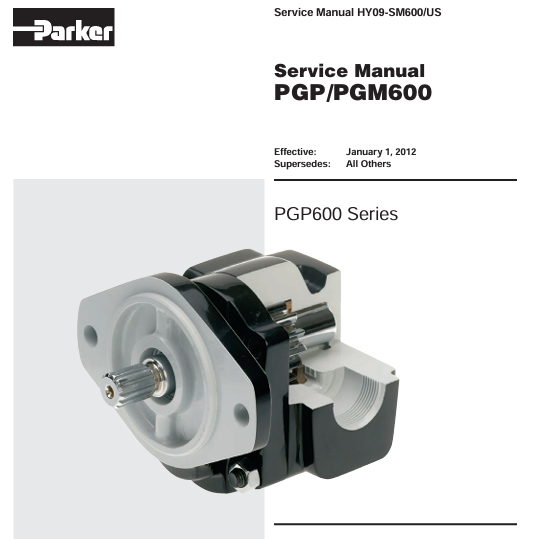 Parker PGP620 Manual Cover